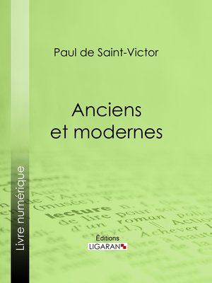 cover image of Anciens et modernes